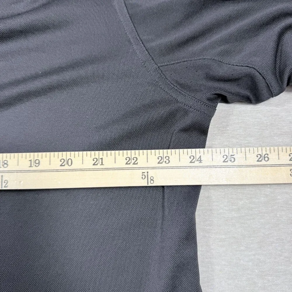 Adidas Men Long Sleeve 1/4 Quarter Button Black XL Casual Athletic Formal Outing
